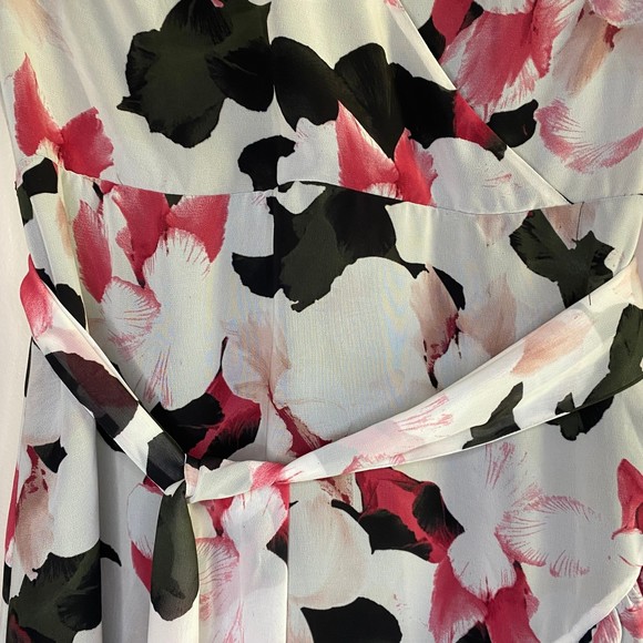 1 STATE woman's size 4 Moonlit Petals floral ruffle sheer long sleeve mini dress - Picture 13 of 15